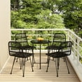 thumbnail image 1 of vidaXL 5 Piece Garden Dining Set Black Poly Rattan, 1 of 5