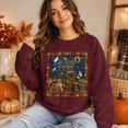 thumbnail image 4 of Vintage Halloween Sweatshirt, Trick-or-Treat Bears Haunted House Sweatshirt, 4 of 6
