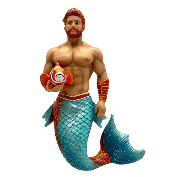 December Diamonds 55-55468 Clown Fish Merman Ornament, 7 Inches