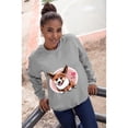 thumbnail image 2 of Corgi Smile I Heart Corgi Sweatshirt Women -Image by Shutterstock, Female Large, 2 of 4