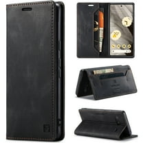 ELEHOLD for Google Pixel 7 Pro 2022 Wallet Case, Slim Luxury PU Leather Flip Cover RFID Blocking Card Slots Magnetic Closure Anti-Scratch Shockproof Case for Google Pixel 7 Pro 6.7 inch,Black