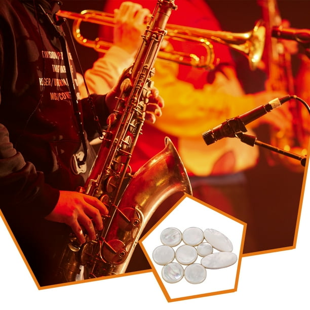 Pack of 9 Saxophone Key Buttons Inlays Beginners Musical Instrument