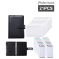 thumbnail image 2 of PU Leather Notebook Binder  Refillable 6 Ring Binder For A6 Filler Paper  Loose Leaf Personal Planner Binder Cover With Cash Envelopes, 2 of 7
