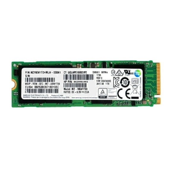 Genuine HP 1TB PCIe PM961 NVMe SSD Drive 862998-003 MZVLW1T0HMLH-000H1