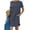 Dark Gray, variant on BRGZLK Womens T-Shirt Dress Fashion Summer Casual Crew Neck Sports Roll Up Sleeve Solid Color Double Pocket Short Sleeve Dress Basic Beach T Shirt Skirt Khaki S