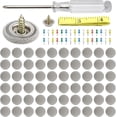 thumbnail image 1 of Yazoeia 60 PCS Car Roof Headliner Repair Kit, Vehicle Roof Snap Rivets Retainer with Installation Tool, Auto Interior Ceiling Cloth Fixing Repair Button, Suitable for Most Cars (Grid Grey), 1 of 6