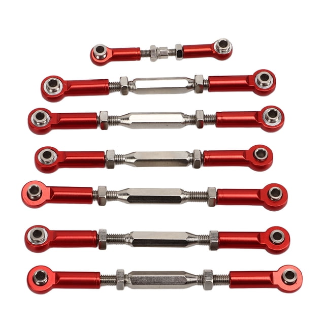 RC Tie Rod Kit, Excellent Buffering RC Car Tie Rods Aluminium Alloy And Steel For Outdoor Blue,Red,Dark Blue