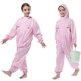 thumbnail image 6 of Favoffer Kids Rain Suit Solid Color Thickened Waterproof Reflective Striped One Piece Full Length Raincoat Long Pants Bottoms for Outdoor Camping Hiking Travel School 3-14Y, 6 of 6