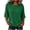 Y-Green, variant on GERsome Womens 3/4 Sleeve T-Shirts Comfy Cotton Linen Crew Neck Summer Loose Casual Business Work Tops,White,Size L