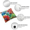 thumbnail image 4 of BANET   Outdoor Waterproof Throw Pillow Covers Floral Outdoor Decorative Square Pillowcase Outdoor Pillow Covers for Patio Furniture Garden(Red and Sage Green) White, 4 of 5