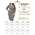 thumbnail image 6 of Agnes Orinda Plus Size Sweater Dress for Women Long Sleeve Hooded Midi Dresses 3X Grey, 6 of 6