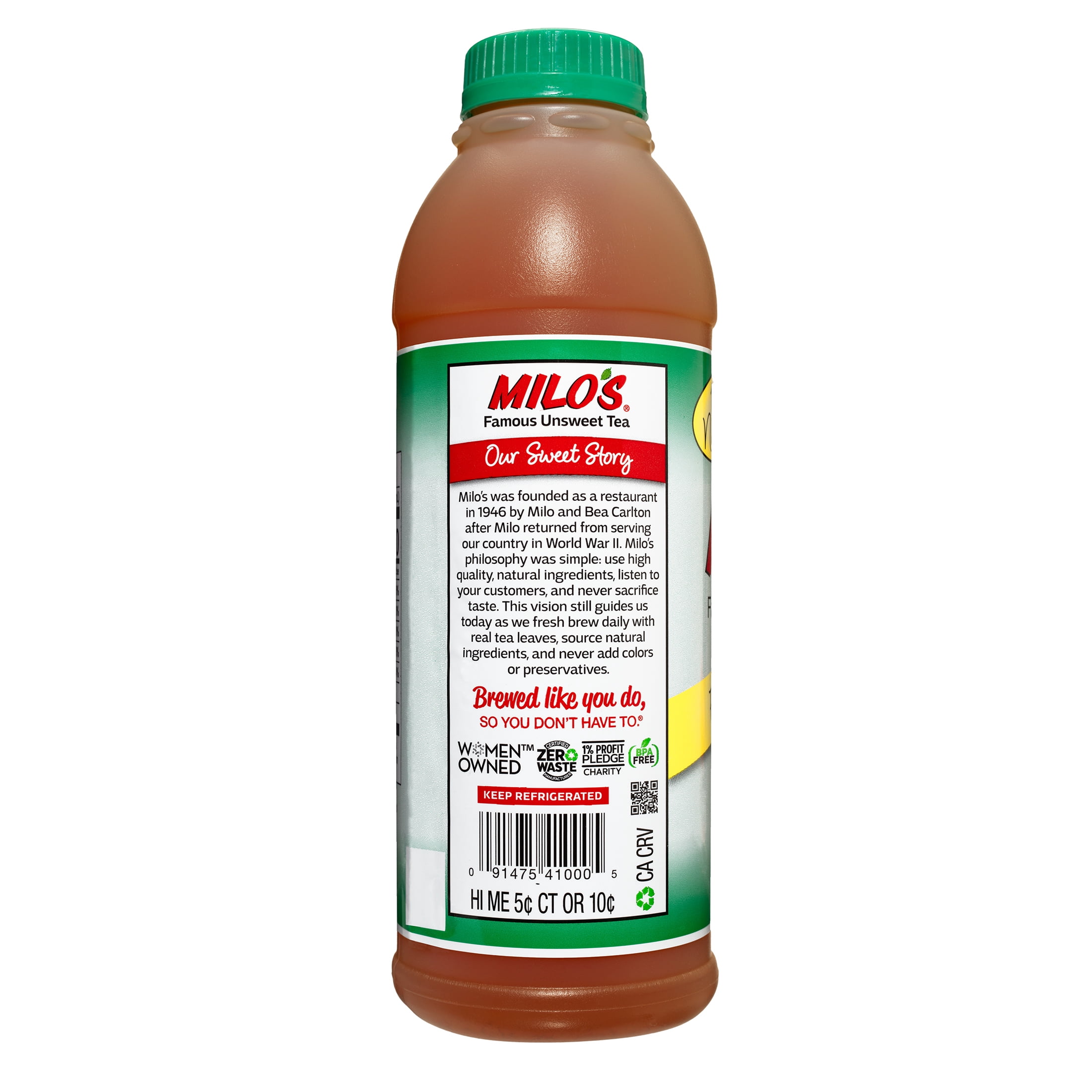 Milo’s Famous Unsweet Tea, 100% Natural, 20 Fl. Oz. Bottle
