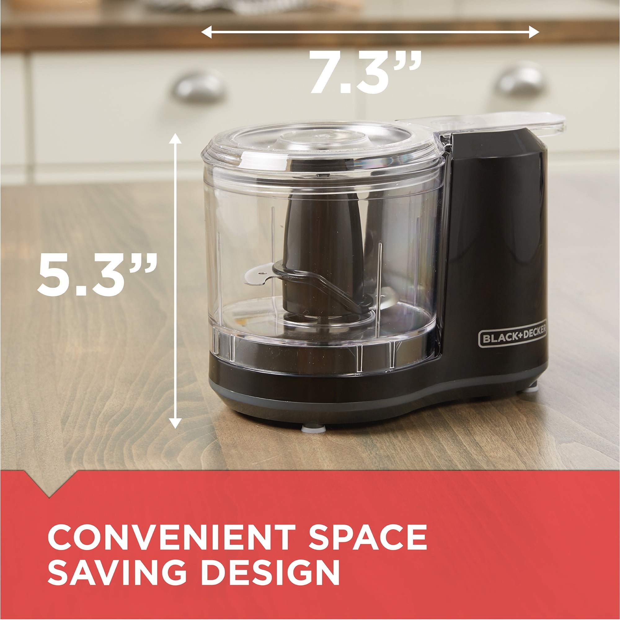BLACK+DECKER 1.5-Cup Electric Food Chopper, One Touch Pulse, 150W Motor, Mini Food Processor, Stay-Sharp Blade, Dishwasher Safe