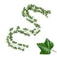 thumbnail image 2 of OPDBN Sweet Potato Green Leaf Creeper Greenhouse Wall-Mounted Gardening Decoration Simulation Plant Fence Decoration Simulation Flower 2 Meters Green Leaf Simulation Rattan, 2 of 8