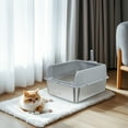 thumbnail image 3 of BingoPaw Stainless Steel Large Cat Litter Box High Sided Pan Anti-Leakage with Spoon for Cats, 3 of 10
