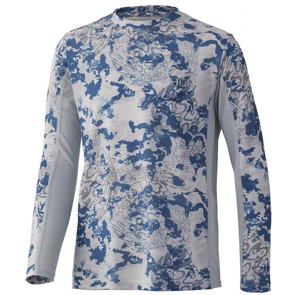 HUK Youth Icon X Tide Change Sleeve The Edge, Youth Small Long Sleeve Shirt