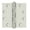 Bright Nickel, variant on Deltana DSB45NB3-UNL Solid Brass 4-1/2 X 4-1/2 Ball Bearing Square Corner Full Mortise