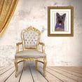 thumbnail image 3 of Fab Funky 15x18 Gold Ornate Wood Framed with Double Matting Museum Art Print Titled - German Shepherd with Glasses and Bow Tie, 3 of 4