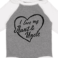 thumbnail image 4 of Inktastic I Love My Aunt and Uncle in Black Chalk Heart Boys or Girls Long Sleeve Baby Bodysuit, 4 of 5