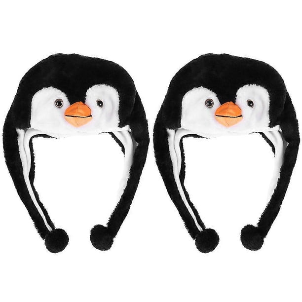 2pcs Penguin Hat Festival Penguin Headgear Hat Stuffed Hat Cosplay Party Performance Hat