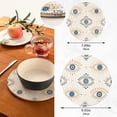 thumbnail image 3 of Coolnut Evil Eye Potholders, 100% Pure Eco Cotton Thread Weave Pot Holders, Kitchen Hot Pads for Hot Dishes, Hot Pots and Pans, Thick Trivets Set of 2[9 Inch+7 Inch] Home Decor Gifts, 3 of 7