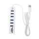 thumbnail image 2 of Methold Cable Hub USB 2.0 6 puertos Divisor de cable Adaptador de cable de alimentación de computadora de alta velocidad con lector de tarjetas TF Juegos de teclado y mouse para computadora Blanco, 2 of 6