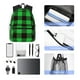 thumbnail image 4 of Easygdp Buffalo Plaid Green Black Mochila Casual para Portátil, Mochila para Escuela, Viajes, Negocios, 4 of 6