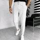thumbnail image 3 of Pantalones deportivos a cuadros con cordón para hombre, Pantalones rectos sueltos informales, pantalones de chándal ajustados elásticos con cordón, 3 of 5