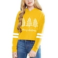 thumbnail image 2 of Big Kid Children Girls Long Sleeve Letters Solid Color Short Hoodie Hoodie Top For Large Children Zip up Jacket 18 Month 12 14 Zipper 5t Plain Women Toddler Zipper Sweatshirt Girl G Yellow 12-13 Years, 2 of 4