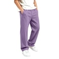 thumbnail image 2 of Hurxie Boys Baggy Sweatpants Boys Straight Wide Leg Open Bottom Joggers with Pockets Drawstring Kids Athletic Pants, 2 of 7