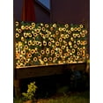thumbnail image 2 of 39FT Solar Fairy Lights Expandable Faux Privacy Fence Artificial Sunflower Fence Screen with Solar String Lights Waterproof Ivy Hedge Fencing Panel Decor for Garden Patio Backyard Balcony, 2 of 10
