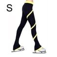 thumbnail image 3 of Soidarity Pantalones de patinaje sobre hielo Pantalones de patinaje ligeros Mallas de entrenamiento de equipo reutilizables lavables de alta Uniforme atlético Amarillo/S, 3 of 5