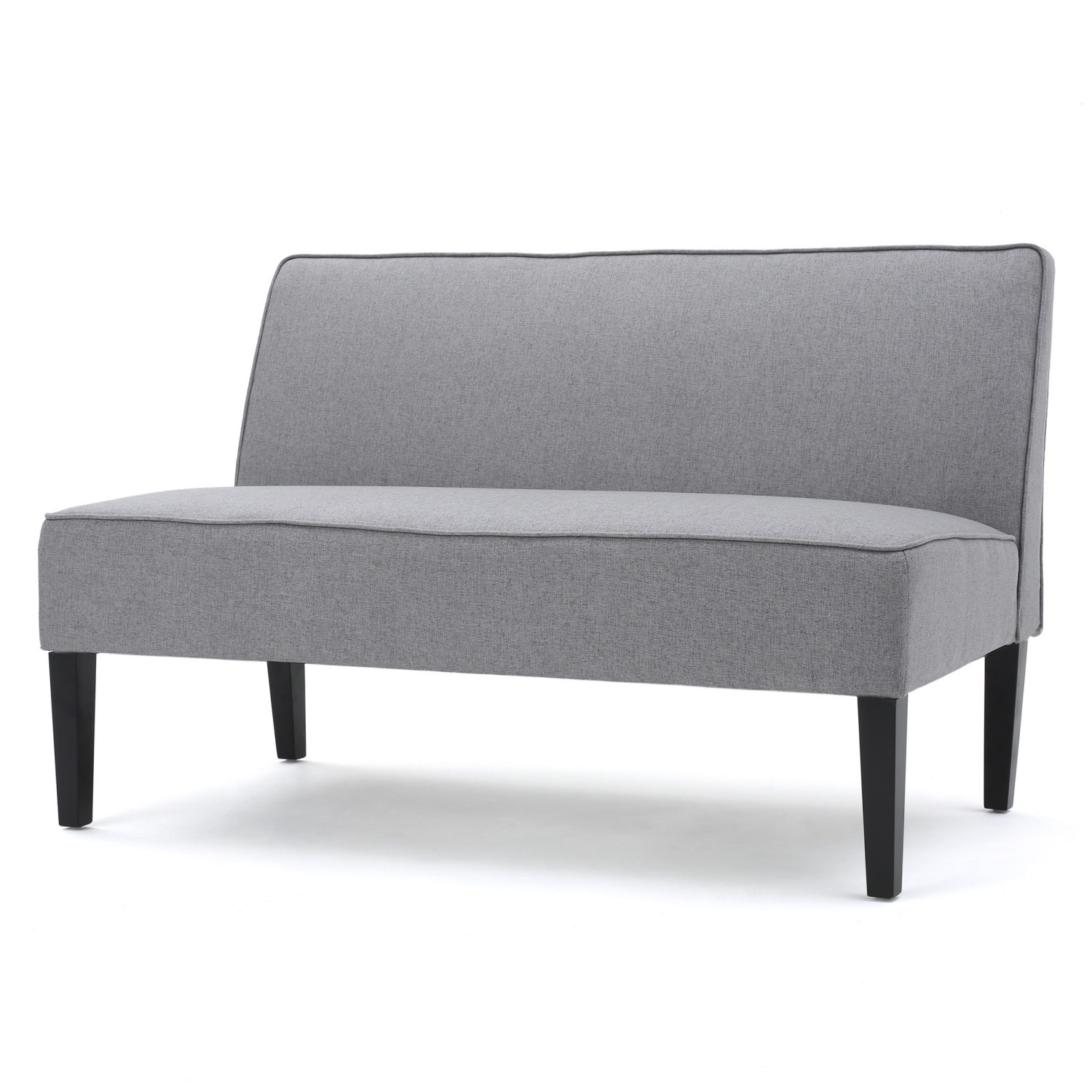 50" Upholstered Loveseat Sofa Modern 2 Seater Couch with Birch Wood Legs, Linen Fabric Small Space Sofa for Living Room Bedroom Office, Grey
