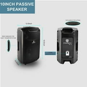 PRORECK MX10 1600W 6-Channel Powered Bluetooth Mixer with 10inch Passive Speakers PA System