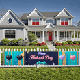 thumbnail image 5 of Decorative Design Father's Day Banner Heart Balloons Blue Ribbon Gift Decoration Celebration Banner for Family Event Holiday Celebration Photo Prop, 5 of 7