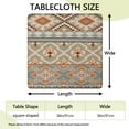 thumbnail image 2 of Fitted Bohemian Square Table Cover 36x36 Inch with Elastic Edging, Floral Pattern for Card Tables and Dining Areas, 2 of 6