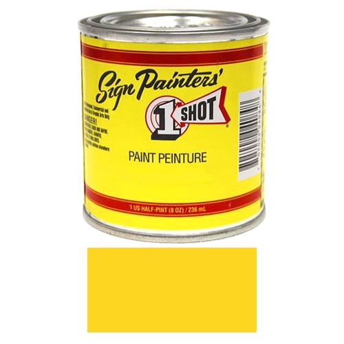 1/2 Pint 1 Shot LEMON YELLOW Paint Lettering Enamel Pinstriping