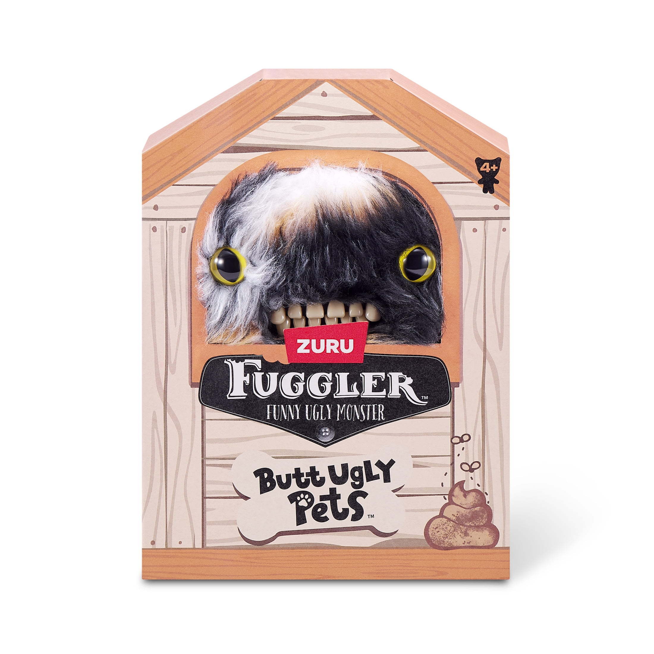 Fuggler Butt Ugly Pets 9 inch (Cheezee - Calico Cat), Ugly Monster Stuffed Animal Toy by ZURU