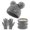 Light Gray, variant on Chenyin Kids Toddler Hat Scarf Gloves 3PCS Set Padded Scarf Fall Winter Woolen Hat Boys Girls Gloves Warm Outfit 1-6 Years
