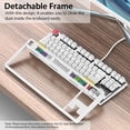 thumbnail image 3 of TFixol Backlit Mechanical Keyboard N-key Rollover/ Blue Switch/ Macro Recording Keys/ Detachable Frame/ 10 PBT Keycaps Black, 3 of 8