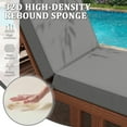 thumbnail image 5 of Kimunuk Outdoor Chaise Lounge Cushions, 80" x 26" x 4" Waterproof Pool Beach Recliner Replacement Cushions with Ties, Light Grey, 5 of 7