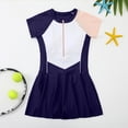thumbnail image 6 of Tween Girls Rash Guard Swimsuit Short Sleeve Piece Sporty Zipper Front Guard Swimwear for Kids Bathing Suit Swimsuits, 6 of 7