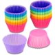 thumbnail image 5 of Juego de 12 moldes de silicona para hornear, moldes reutilizables para muffins, moldes antiadherentes para cupcakes, moldes de silicona para cupcakes, tamaño estándar, moldes reutilizables para, 5 of 8