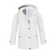 thumbnail image 2 of XQYLOS Girls Fle𝖾ce Lined Raincoat Waterproof Lightweight Zip Up Hooded Jacket Winter Rain Jacket Outdoor Windbreaker Coat with Hood Long Sleeve Warm Windproof Raincoat Kids Waterproof Jacket, 2 of 8