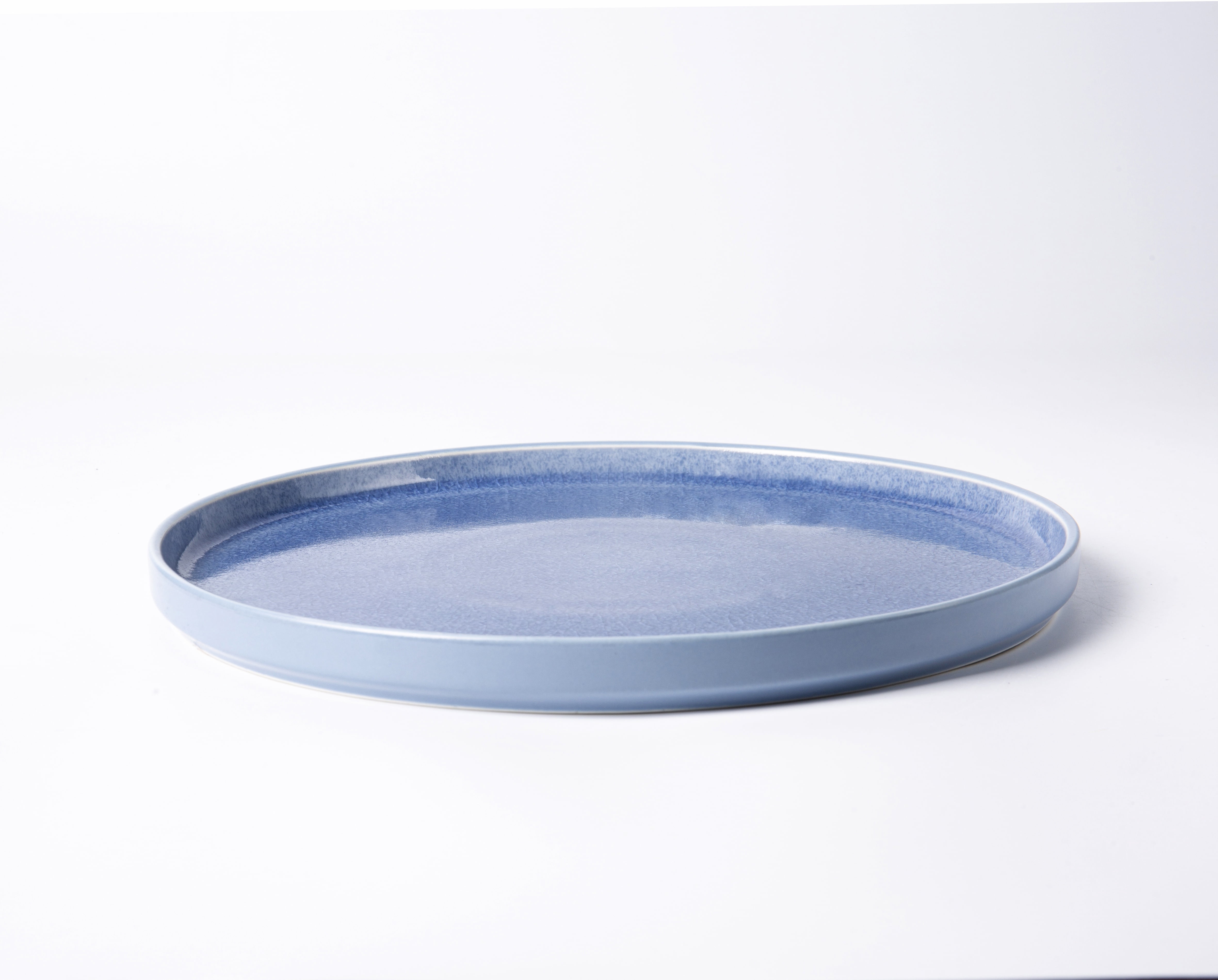 (2 pack) Better Homes & Gardens-Parker Blue Stoneware Stackable Dinner Plate