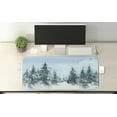 thumbnail image 2 of Tree Computer Mouse Pad, Watercolor Artwork of a Woodland Scene, Rectangle Non-Slip Rubber Mousepad X-Large, 35" x 15" Gaming Size, Pale Sky Blue Pale Teal, by Ambesonne, 2 of 2