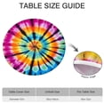 thumbnail image 6 of Rainbow Tie Dye Mandala Pattern Round Fitted Tablecloth with Elastic Edge,Dining Table Cover Waterproof,Outdoor Round Tablecloth for Camping,Dining,Indoor and Outdoor, 6 of 7