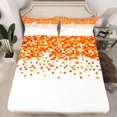 thumbnail image 2 of Manfei Modern Abstract Geometric Bed Sheets,Minimalist Buffalo Checkered King Sheets,Orange Pixel Sheet Set For Teens,Luxury Bedroom Decor,4pcs, 2 of 7