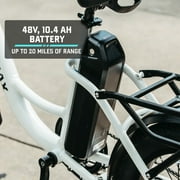 GOTRAX E-Cargo Electric Bicycle for Urban Commuting, 500W, 264lb, 20 mph & 20 mile Range, 26“ , LED Lights, White