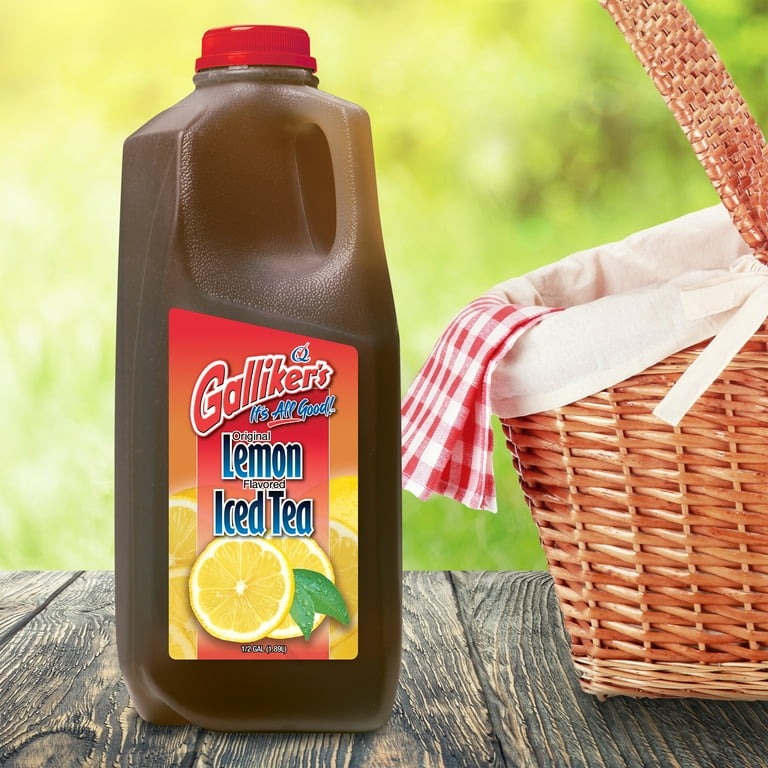 Galliker's Diet Lemon Iced Tea, Half Gallon, Plastic Jug